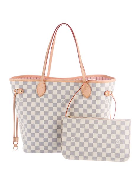 louis vuitton neverfull mm in damier azur